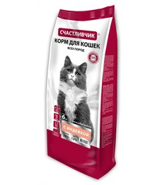 Сухой корм для кошек Счастливчик с индейкой, 5 кг