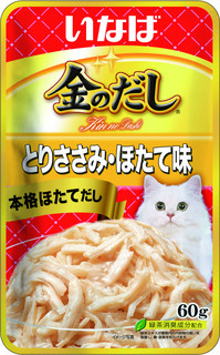 Влажный корм для кошек Inaba Kinnodashi с курицей и гребешком, в паучах - 60 г х 12 шт