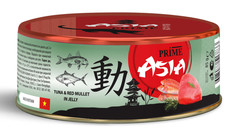 Влажный корм для кошек Prime Asia тунец с красной кефалью в желе, в консервах 85 г х 24 шт P.R.I.M.E.