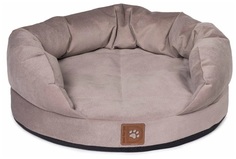 Лежанка ортопедическая круглая с бортиком daDream Minibed серый d-50 см