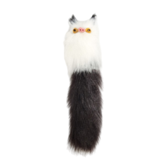 Игрушка для кошек "Кот-дружок", искусственный мех, корпус 7 см, белая/чёрная No Brand