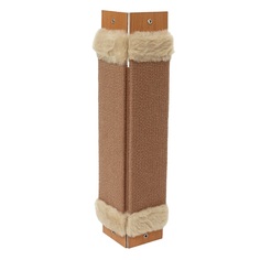 Когтеточка "Пижон" ковролиновая угловая, малая 50 x 18 х 1,5 см, бежевая No Brand