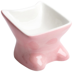 Пижон Миска керамическая "Кити" 150 мл, 21 х 10,5 см, розовая