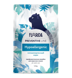 Сухой корм для кошек FLORIDA Preventive Line Hypoallergenic курица 1.5 кг