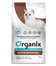 Сухой корм для кошек Organix Preventive Line Gastrointestinal курица 2 кг