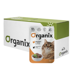 Влажный корм для кошек Organix для взрослых индейка в желе 24 шт по 85 г
