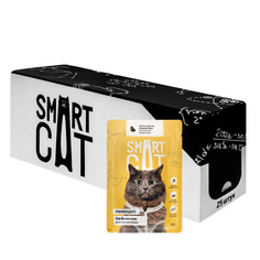 Влажный корм для кошек Smart Cat для взрослых и котят курица в соусе 25 шт по 85 г