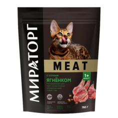 Сухой корм для кошек Мираторг Meat с сочным ягненком, 750 г