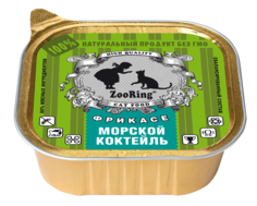 Консервированный корм для кошек ZooRing паштет Морской коктейль 100 гр*16