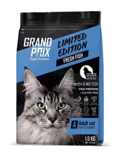 Сухой корм для кошек Grand Prix 6 видов рыбы, 1,5 кг