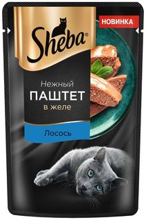 Влажный корм для кошек Sheba Нежный паштет, лосось, 75 г