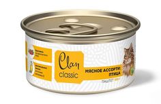 Влажный корм для кошек Clan Classic Мясное ассорти с птицей, 100 г