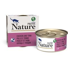 Влажный корм для взрослых кошек PRIME NATURE с тунцом и курицей, в бульоне - 85 г x 24 шт P.R.I.M.E.