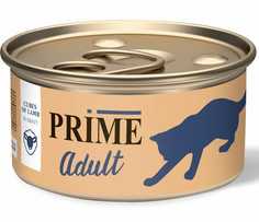 Влажный корм для взрослых кошек Prime ягненок кусочки в соусе - 75 г х 24 шт P.R.I.M.E.