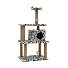 Пижон Домик-когтеточка для кошек Круглый с игрушками 65 х50 х 130 см
