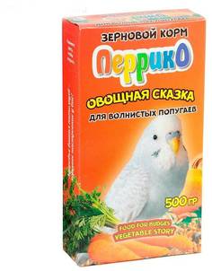 Корм зерновой Перрико. Овощная сказка для волнистых попугаев, коробка 500 г No Brand
