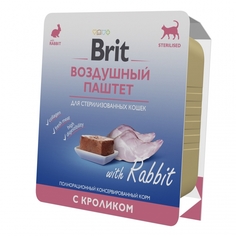 Влажный корм Brit Воздушный паштет из кролика для стерилизованных кошек 100 г Brit*