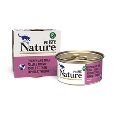 Влажный корм для кошек PRIME NATURE курица с тунцом в бульоне банка 85г P.R.I.M.E.