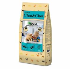Сухой корм Chat & Chat для взрослых кошек, со вкусом тунца, 14 кг