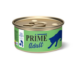 Влажный корм для кошек PRIME с тунцом, курицей и киви, 12 шт по 85 г P.R.I.M.E.