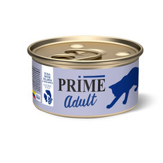 Влажный корм для кошек PRIME с тунцом, тилапией и ананасом, 12шт по 85г P.R.I.M.E.