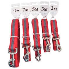 Поводок для собак Титан Yami-Yami, светоотражающий. красный 25 мм x 10 м