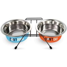 Миски Triol Water&Food, металлические, на подставке, 2*2,8 л