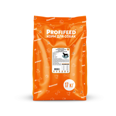 Корм сухой "Profifeed" для собак с индейкой и рисом 17кг