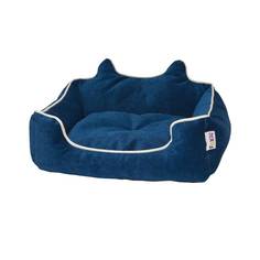 Лежак для животных FOXIE Colour Real 60х50х15см с ушками темно-синий