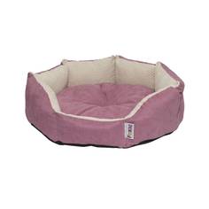 Лежак для животных FOXIE Colour Real 50х48х13см c двухсторонним матрасом темно-розовый