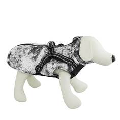 Куртка-жилет для собак НЕ ОДИН ДОМА Snow, бело-серая, XL, длина спинки 45см