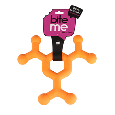 Игрушка для собак резиновая, молекула EBI Bite me, оранжевая, 27х24х2.5см