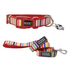 Ошейник для собак DOOG Scooby, красный, M, 32-46см, 130х2.5см