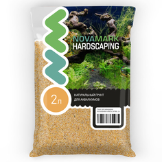 Грунт для аквариума Novamark HARDSCAPING Янтарный песок 0,4-0,8 мм, 2л