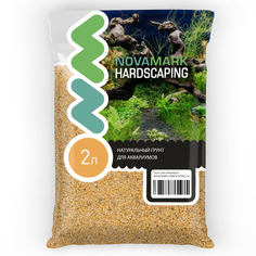 Грунт для аквариума Novamark HARDSCAPING Янтарный песок 0,8-1,4 мм, 2л