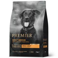 Корм для собак средних пород Premier, индейка, 3 кг