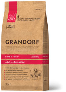 Сухой корм для собак средних пород Grandorf Adult Medium Ягненок и Индейка 10кг