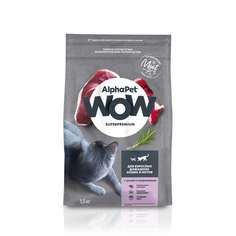 Сухой корм для кошек AlphaPet WOW Superpremium с уткой, 1,5 кг