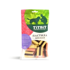 Лакомство для собак TiTBiT Пастила мясная с бараниной клюквой и медом, 130 г