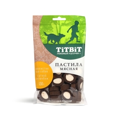 Лакомство для собак TiTBiT Пастила мясная с уткой и кэробом, 130 г