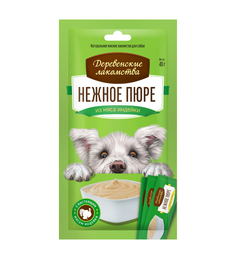 Лакомство для собак Деревенские лакомства, Нежное пюре из мяса индейки, 40 г