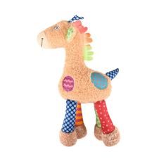 Игрушка для собак Flamingo Веселый жираф с пищалкой, плюш, разноцветный, 30 х 12 х 7 см