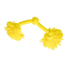 Игрушка для собак Playology Dri-Tech Rope жевательный канат курица, желтый, большой