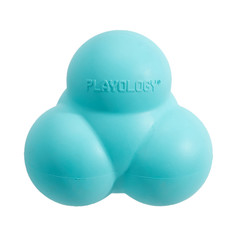 Игрушка для собак Playology Squeaky Bounce Ball жевательный мяч с пищалкой, арахис,голубой