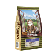 Сухой корм для кошек, живущих в помещении DEZZIE Indoor, Курица с Говядиной, 400 г