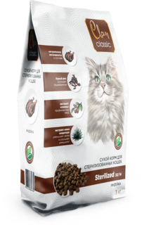 Сухой корм для кошек Clan Classic Sterilized-30/14 с индейкой, 3 кг
