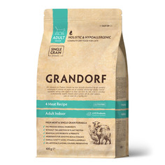 Сухой корм для домашних кошек Grandorf с четырьмя видами мяса, 400 г