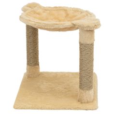 Когтеточка-гамак для кошек PetTails Соня на подставке, джут, бежевый, 38х38хh39.5см