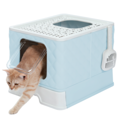 Туалет-домик для кошек Пушистый Ух Chanel, голубой