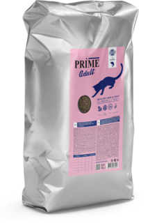 Сухой корм для кошек PRIME Healthy Skin&Coat Здоровая кожа и шерсть с лососем, 15 кг P.R.I.M.E.